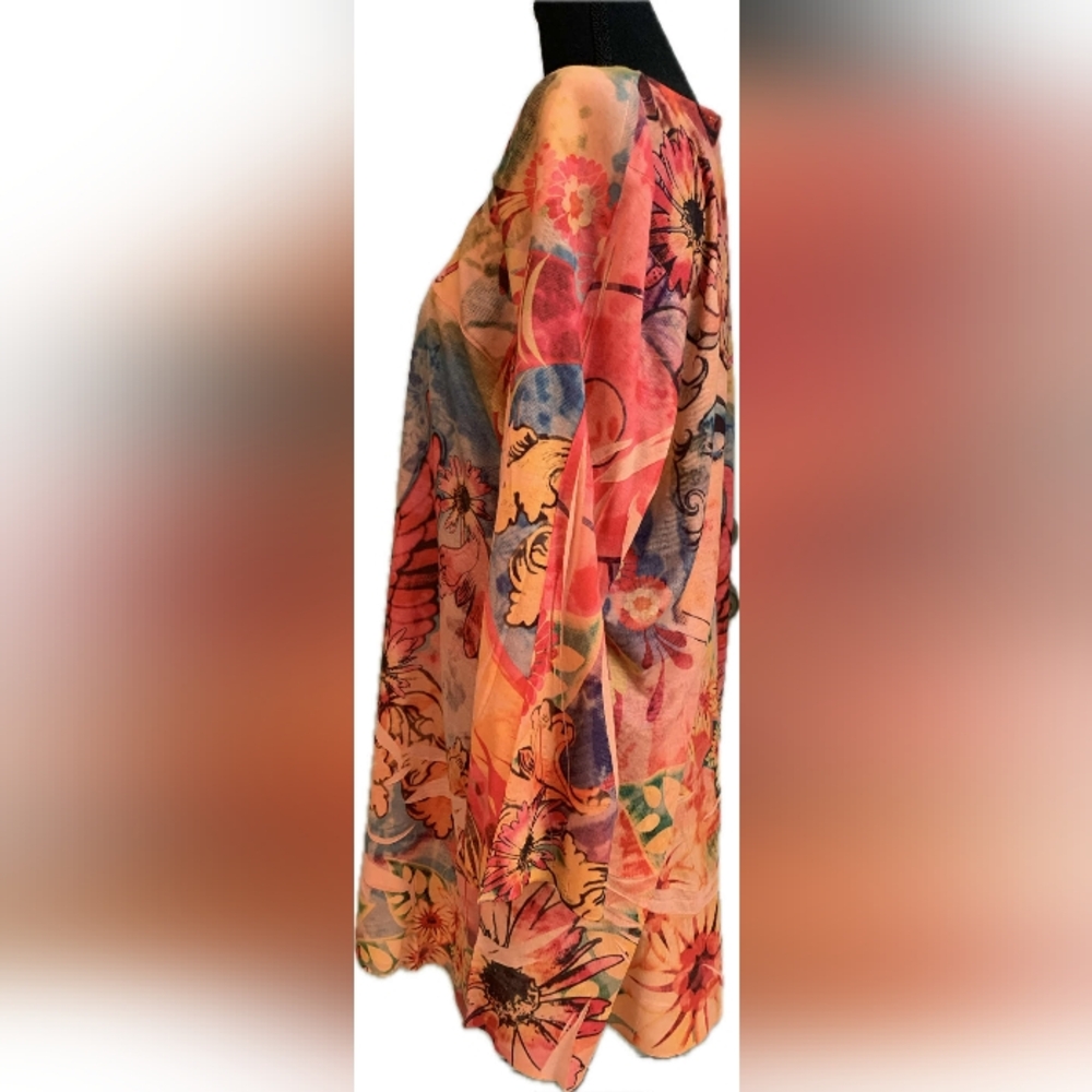 NY Collection Size 2X Multi-Colored Pop Art Mini Dress - Picture 2 of 6